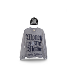 Load image into Gallery viewer, 24FW Grey ‘Attract the Money’ Beanie+Vintage Long Sleeve Bundle