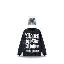 Load image into Gallery viewer, 24FW Black ‘Attract the Money’ Beanie+Vintage Long Sleeve Bundle
