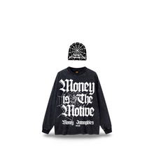 Load image into Gallery viewer, 24FW Black ‘Attract the Money’ Beanie+Vintage Long Sleeve Bundle