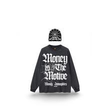 Load image into Gallery viewer, 24FW Black ‘Attract the Money’ Beanie+Vintage Long Sleeve Bundle