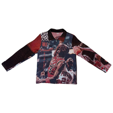 Load image into Gallery viewer, ‘Make Mi® Like Mike’ Zip-Up Collared Jacquard Tapestry